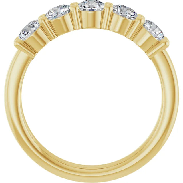 5 Stone Diamond Anniversary Band