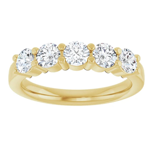 5 Stone Diamond Anniversary Band