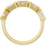 Emerald Cut East-to-West Lab Grown Diamond Anniversary Band