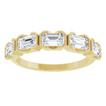 Emerald Cut East-to-West Lab Grown Diamond Anniversary Band