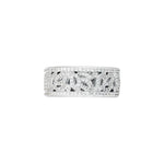 Leaf Motif Diamond Anniversary Band