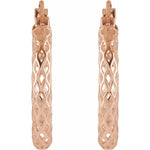 Pierced Tube Hoop Earrings