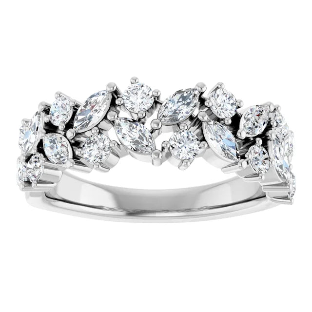 Multi-Shape Lab Grown Diamond Anniversary Band