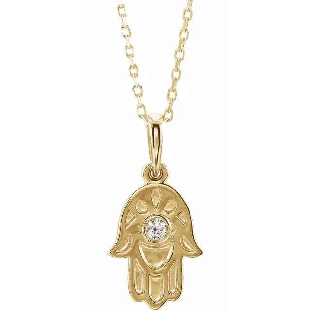 Diamond Hamsa Necklace