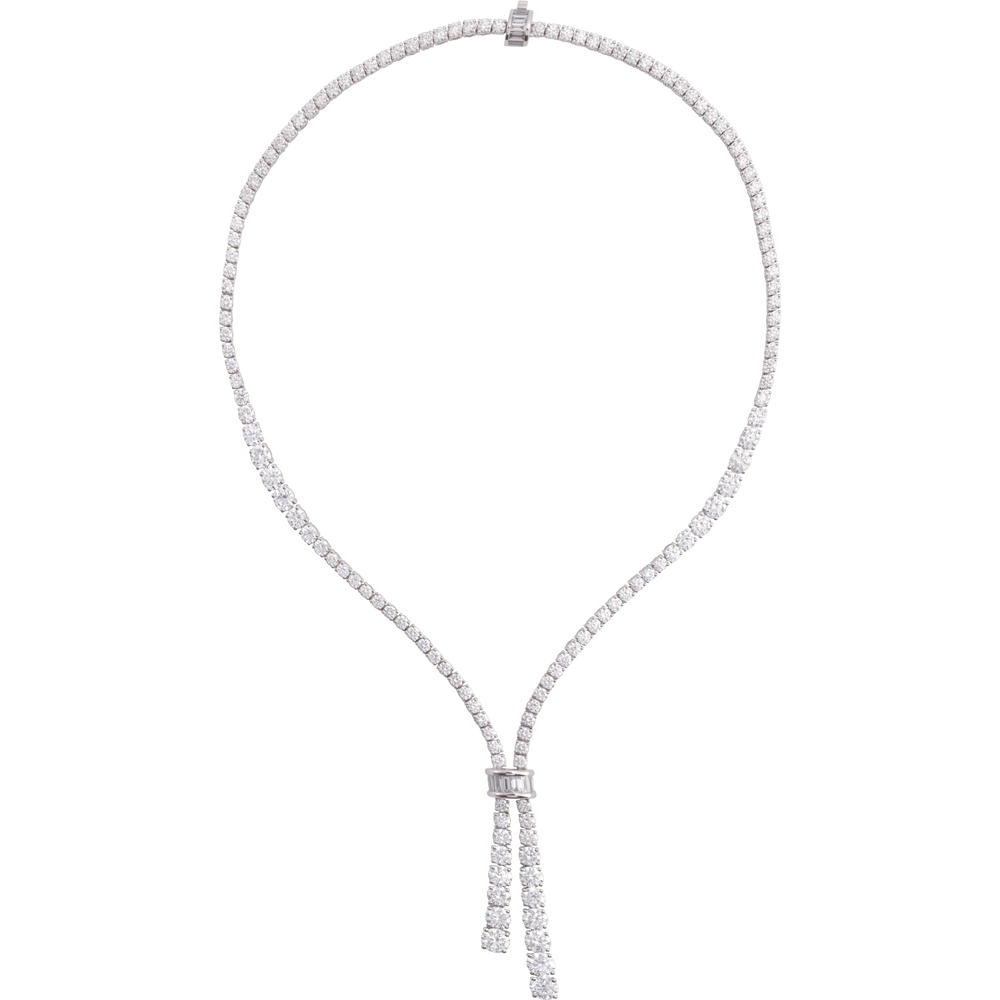 26 1/5 Ct Lab-Grown Diamond Tennis Necklace