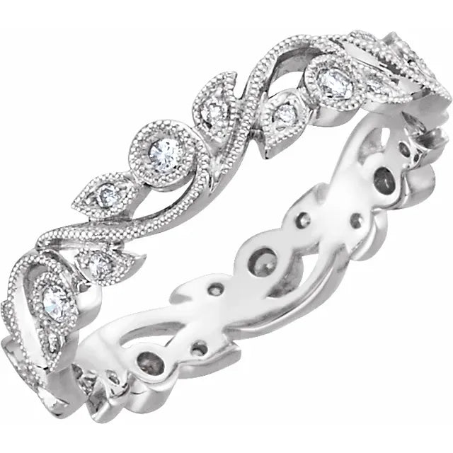 Vine Diamond Eternity Anniversary Band