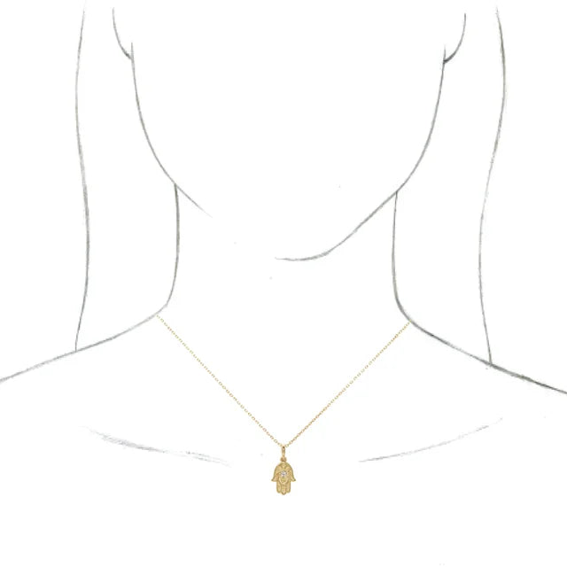 Diamond Hamsa Necklace