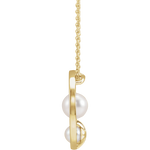 Cultured Akoya Pearl Love Necklace