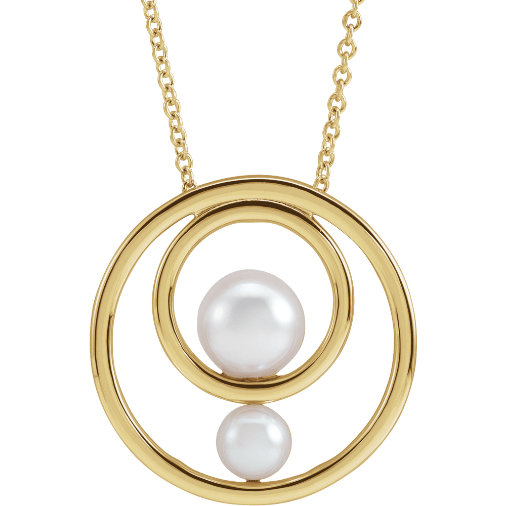 Cultured Akoya Pearl Love Necklace