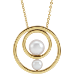 Cultured Akoya Pearl Love Necklace