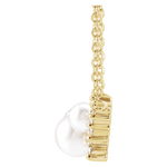 Cultured Akoya Pearl andDiamond Necklace