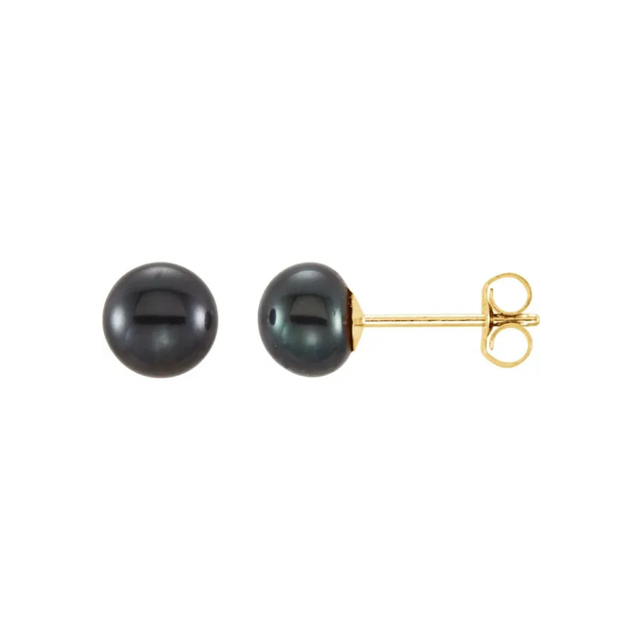 14K Yellow Cultured Freshwater Pearl Earrings