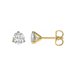 3-Prong Cocktail Lab-Grown Diamond Stud Earrings