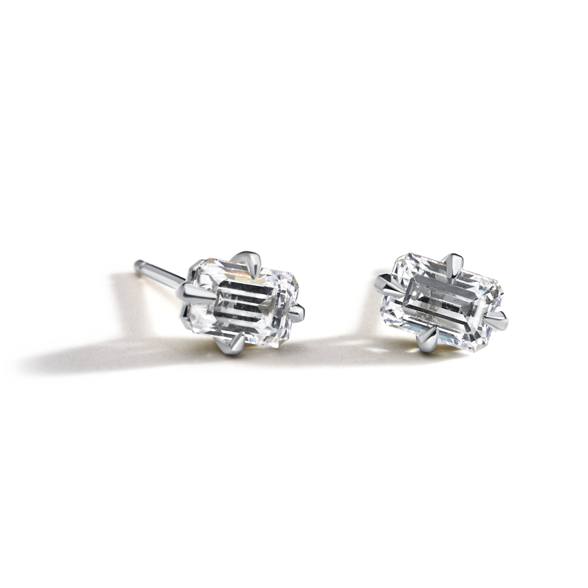 Diamond Emerald Studs