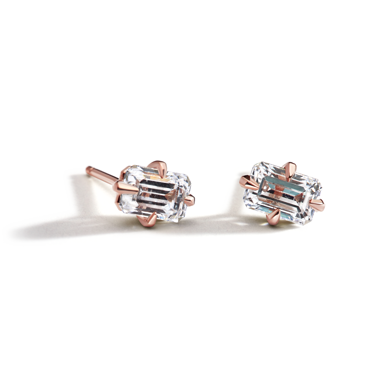 Diamond Emerald Studs