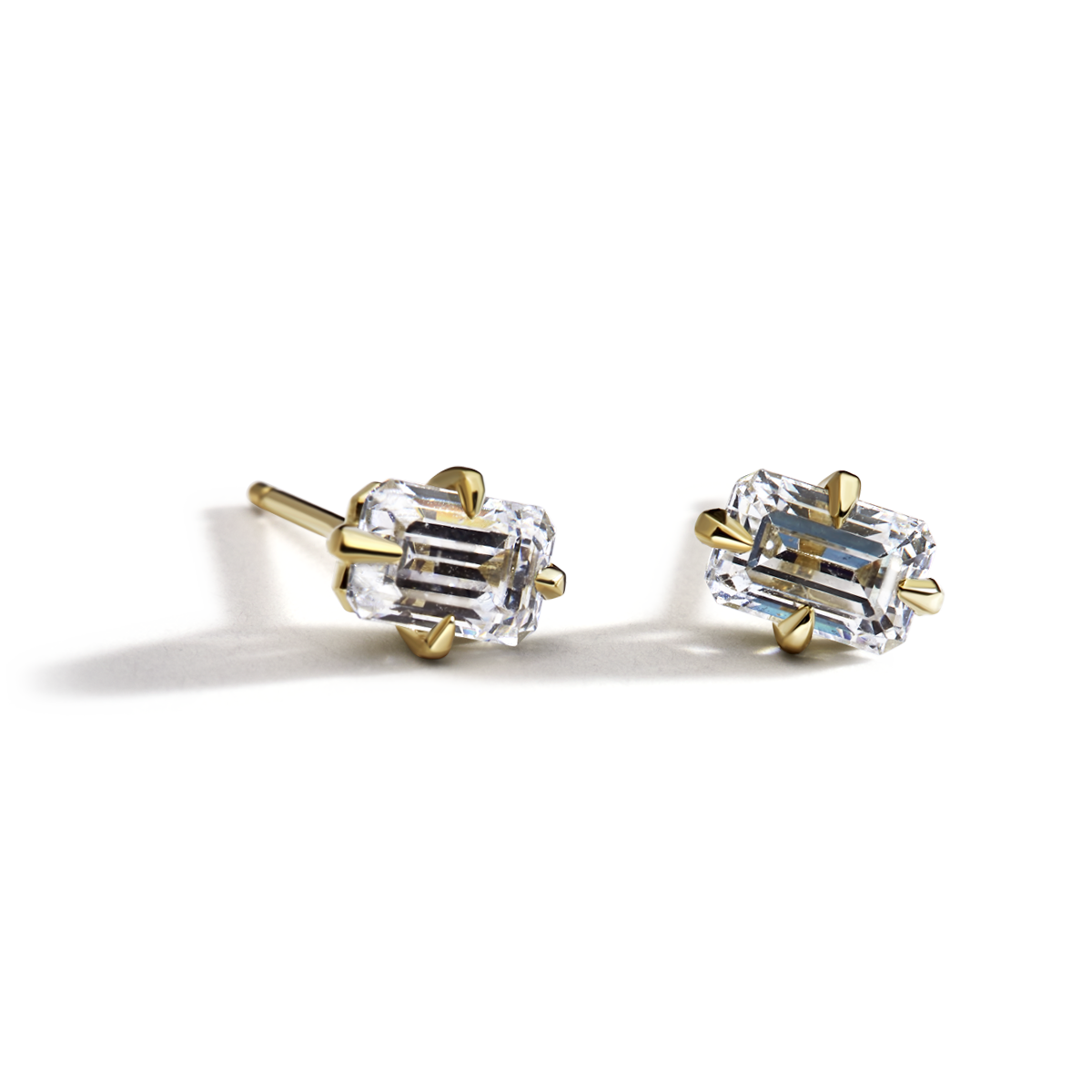 Diamond Emerald Studs