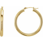 Round Tube Hoop Earrings