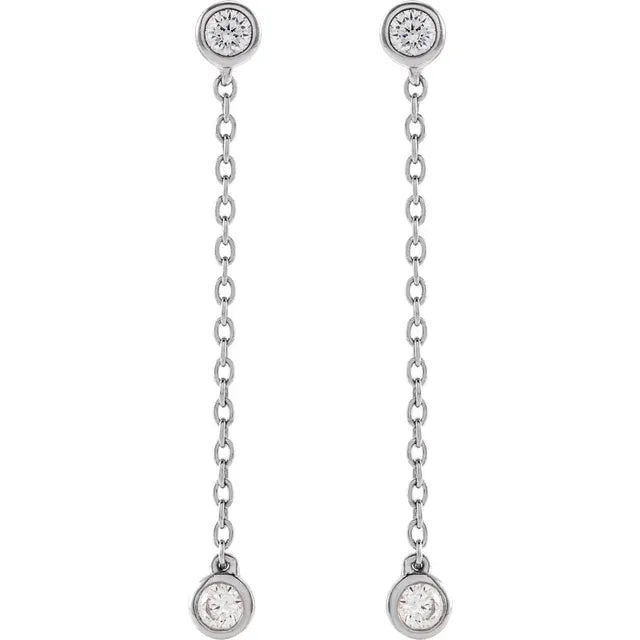 Lab-Grown Diamond Chain Earrings