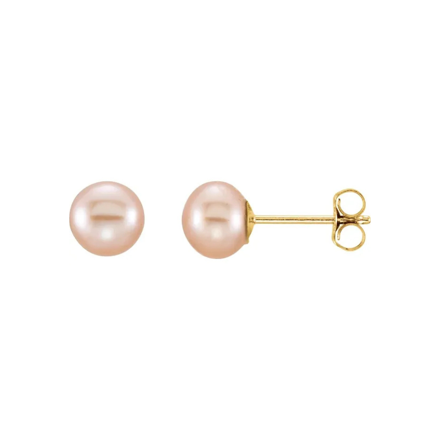 14K Yellow Cultured Freshwater Pearl Earrings
