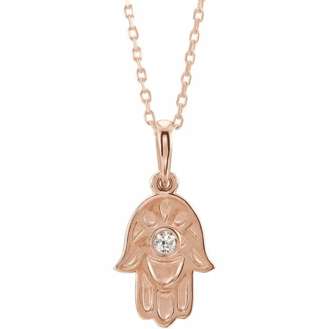 Diamond Hamsa Necklace