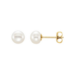 14K Yellow Cultured Freshwater Pearl Earrings