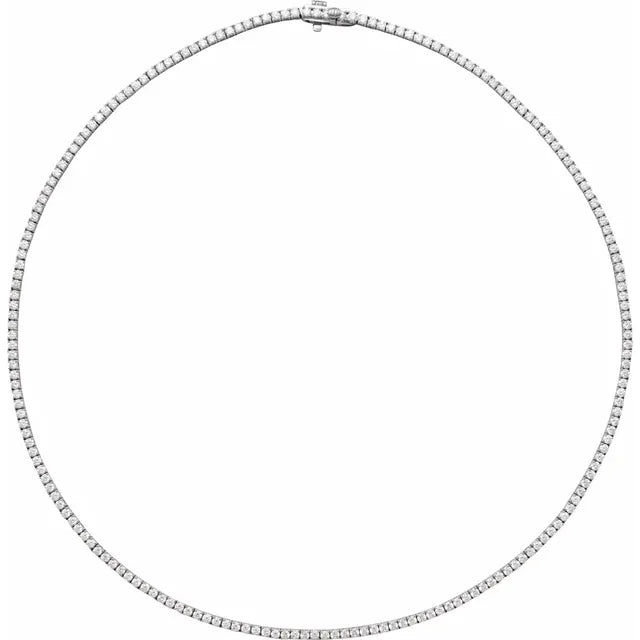 5 7/8 Ct Lab-Grown Diamond Tennis Necklace