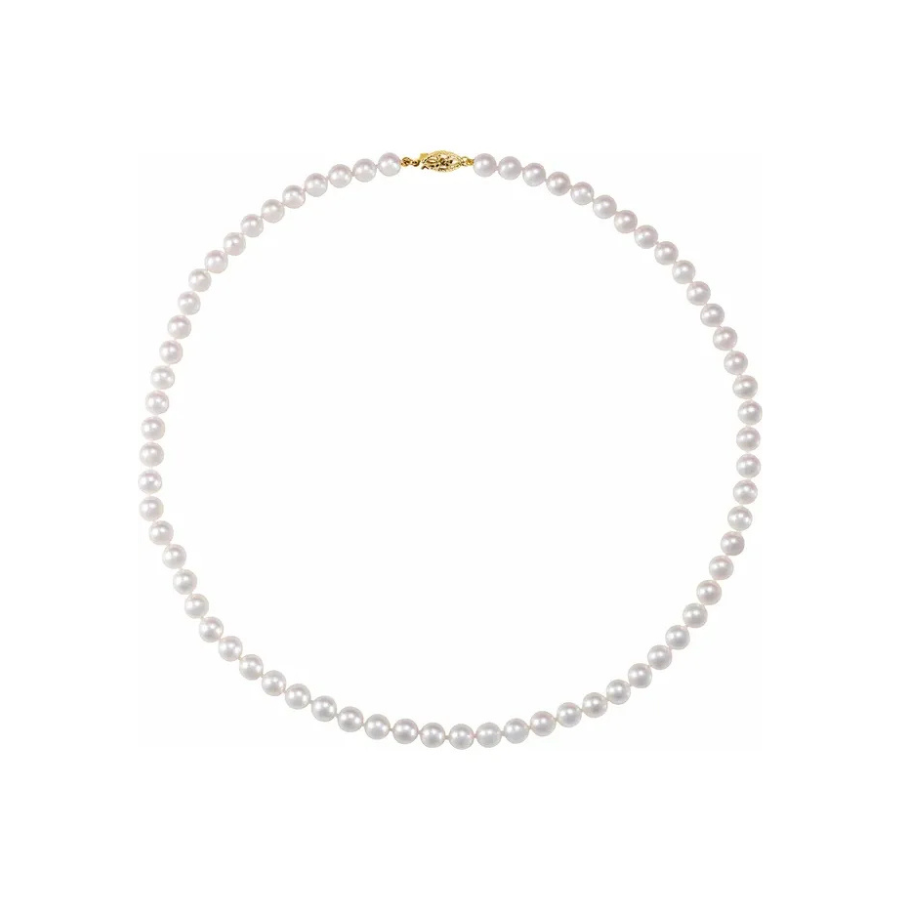 Cultured White Akoya Pearl Strand Necklace