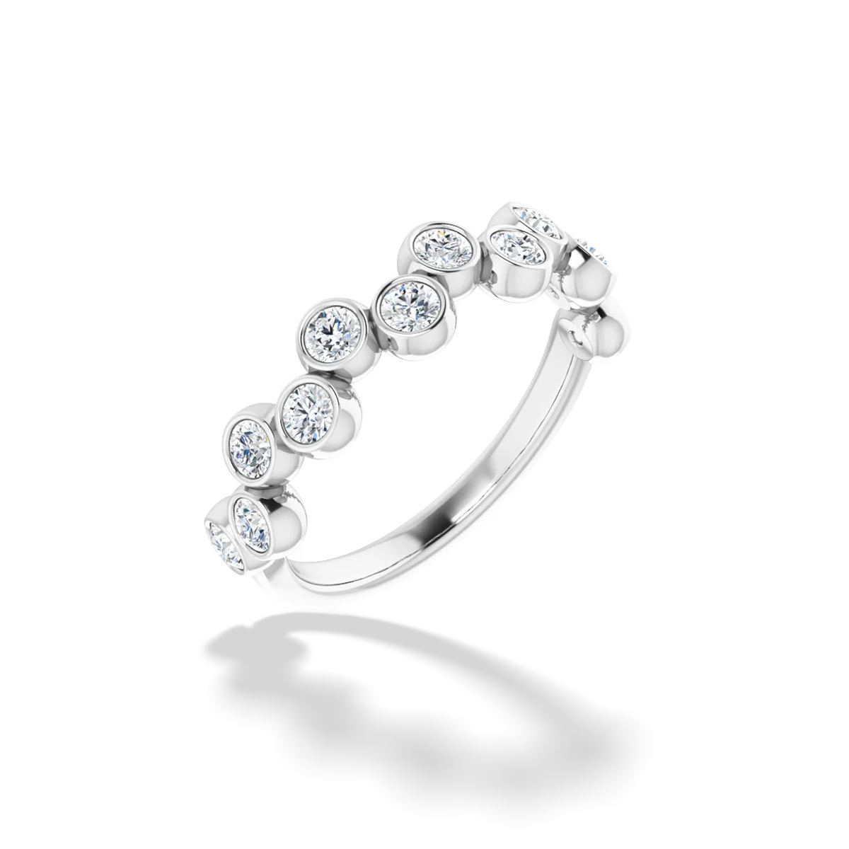 Bezel Set Up and Down Diamond Band