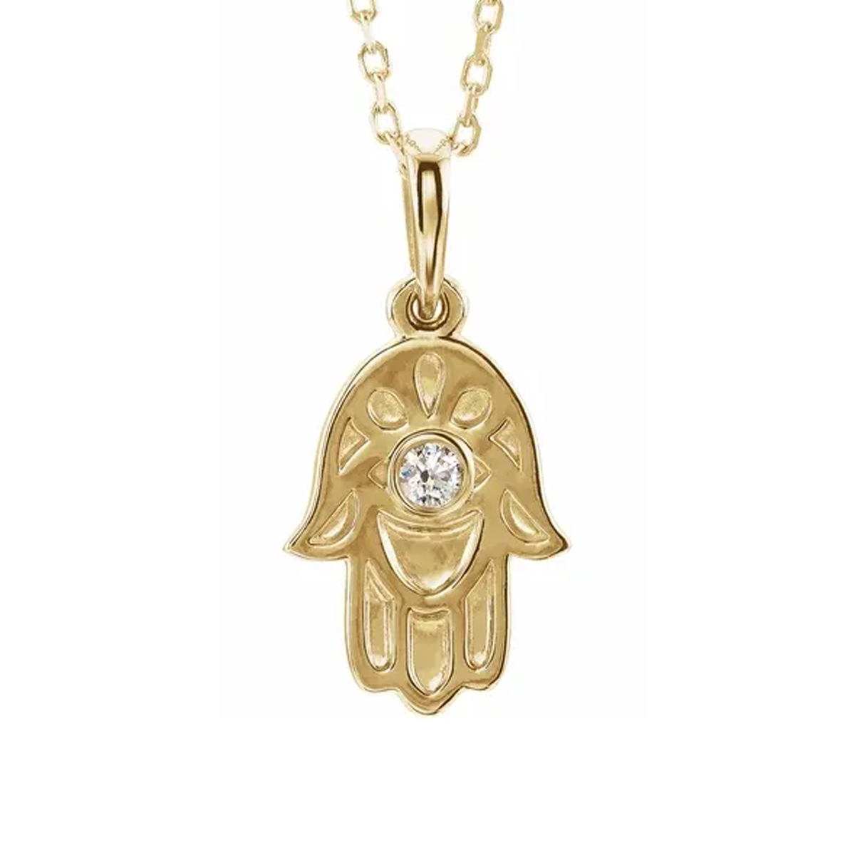 Diamond Hamsa Necklace
