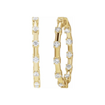 1 CTW Lab-Grown Diamond Inside-Outside Hoops