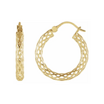 Pierced Tube Hoop Earrings