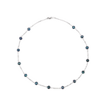 Cultured Black Freshwater Pearl Station Necklace