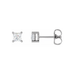 Princess Cut Solitaire Lab-Grown Diamond Earrings
