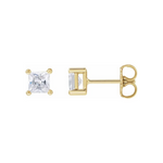 Princess Cut Solitaire Lab-Grown Diamond Earrings
