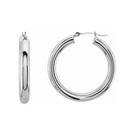 Round Tube Hoop Earrings