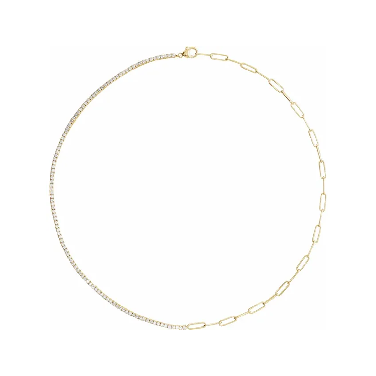 3 1/4 Ct Lab-Grown Diamond Tennis Necklace