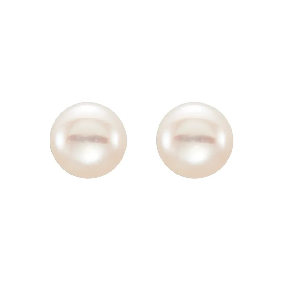 14K Yellow Cultured Freshwater Pearl Earrings