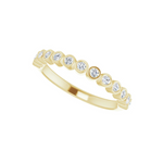 Natural Bezel Set Diamond Stackable Ring
