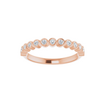 Natural Bezel Set Diamond Stackable Ring