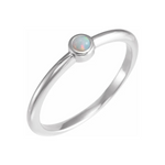 Natural Diamond or Gemstone Stackable Ring