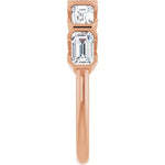 Emerald Cut East-to-West Lab Grown Diamond Anniversary Band