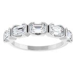 Emerald Cut East-to-West Lab Grown Diamond Anniversary Band