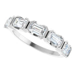 Emerald Cut East-to-West Lab Grown Diamond Anniversary Band