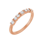 Round & Princess Lab-Grown Diamond Stackable Ring