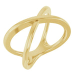 14K Gold Criss-Cross Ring