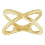 14K Gold Criss-Cross Ring