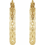 Pierced Tube Hoop Earrings