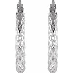 Pierced Tube Hoop Earrings