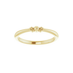 Stackable Beaded Ring with Flower Accents