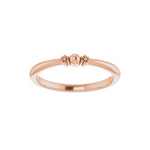 Stackable Beaded Ring with Flower Accents